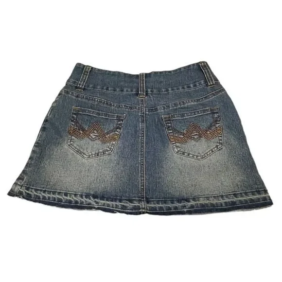 ONE Tuff Babe Denim Mini Skirt - Picture 5 of 8